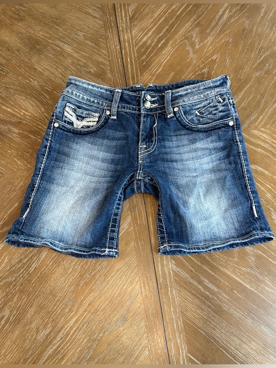 Vigoss Pants - Vigoss the Chelsea Distressed Blue Denim Jean shorts